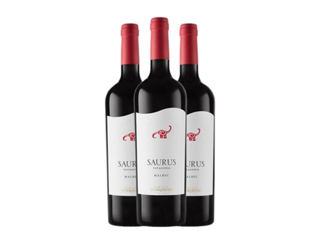 Vinho SCHROEDER Saurus Malbec Patagonia (0.75 L - 3 Unidades)