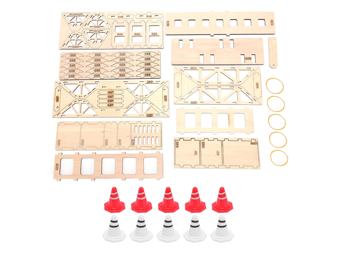 Mali conjunto de Barreiras de Madeira para Rc Crawler 1/43 Compatível com Ldrc X43 M58 Fácil de Montar