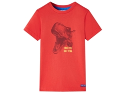 T-shirt Para Criança Vermelho 104