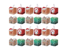 Conjunto De 24 Caixas De Presente De Natal, Caixas Para Doces, Caixas Para Guloseimas, Decorações Para Festas De Natal Hengjian