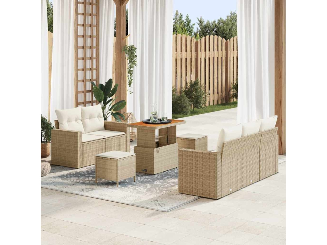Vidaxl Conjunto De Sofá De Jardim 8 Unid. 5-número De Lugares