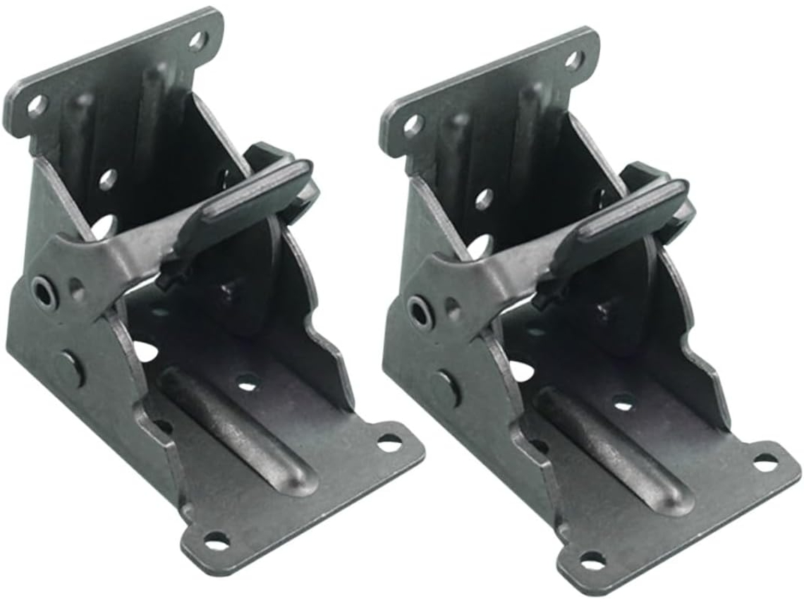 2 Dobradiças Autotravantes Para Pés De Mesa Dobráveis, 90 Graus, Metal Preto