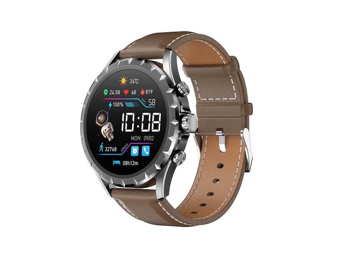 Relógio Inteligente Música de Chamada Bluetooth Tela Grande de 1 45 Polegadas Preto VEANXIN