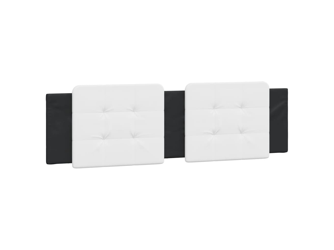 Travesseiro de Cabeça Zadar em Couro Sintético Branco e Marrom 180 cm MAISON EXCLUSIVE