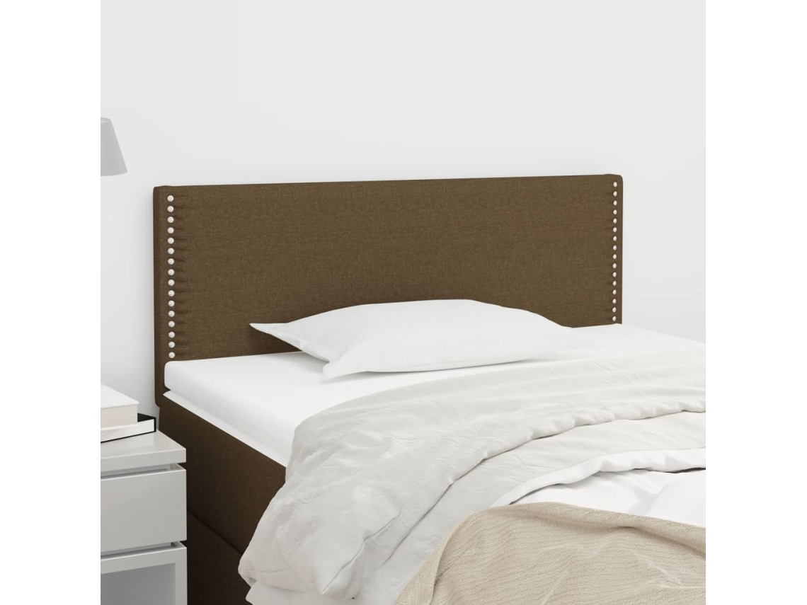 Cabecero de tela 80x5x78/88 cm Marrón
