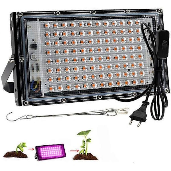 Lâmpada Led De Espectro Completo De 100w Para Cultivo De Plantas, Ideal Para Plantas De Interior, Cultivo Hidropónico De Vegetais Aquaforge