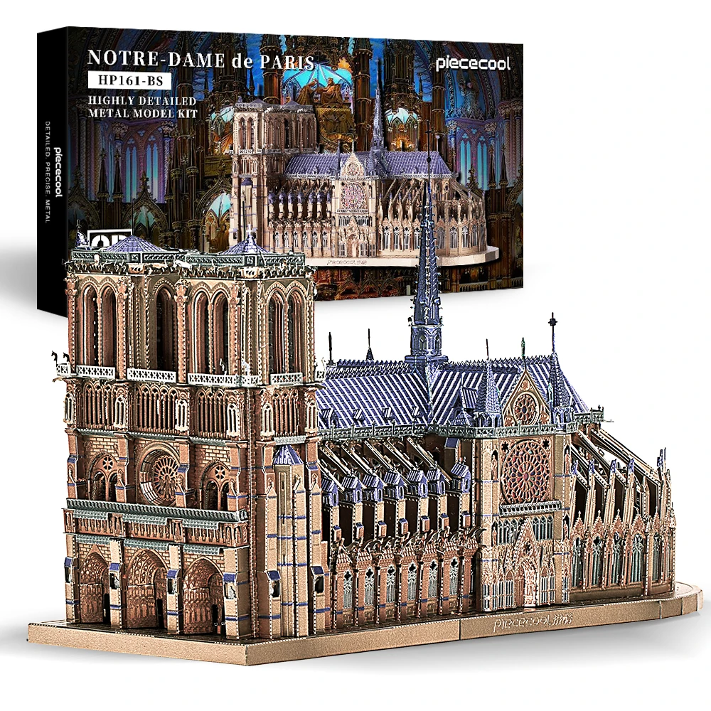 Quebra-cabeça 3d De Metal, Modelo Para Montar Da Catedral De Notre Dame
