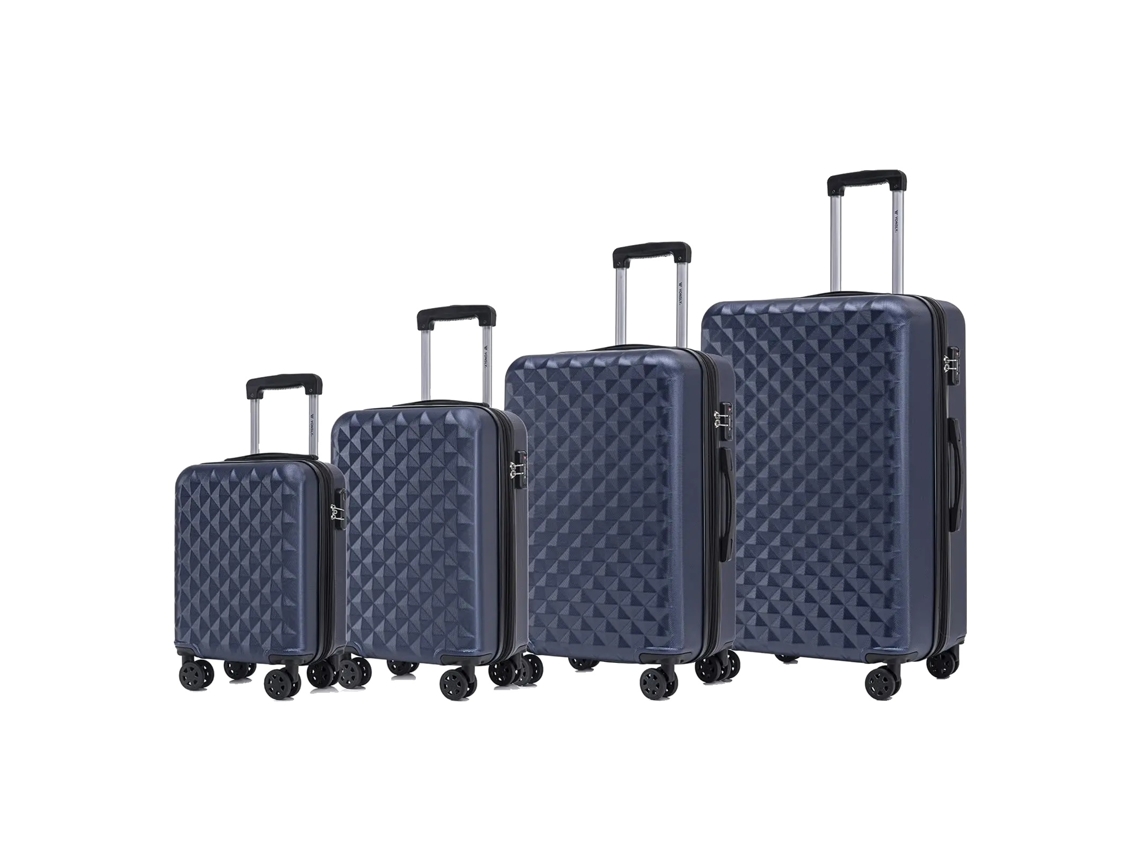 Conjunto De Malas, Vários Tamanhos, Cadeado Aprovado Pela Tsa, Azul Profundo (16+20+24+28 Polegadas)