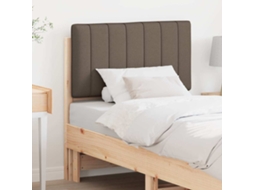 Vidaxl Cabeceira Estofada Com Cabeceira Marrom E Taupe 80 Cm