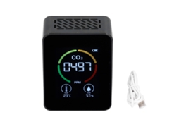 Lurelia Medidor De Qualidade Do Ar Tvoc, Temperatura, Humidade, Preto