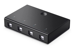 Chave Usb Kvm Switch 3 Portas Para 4 Pcs, 4 Entradas 3 Saídas, Para Impressora Etc, 4 Cabos Usb Incluídos Preto Bestvite