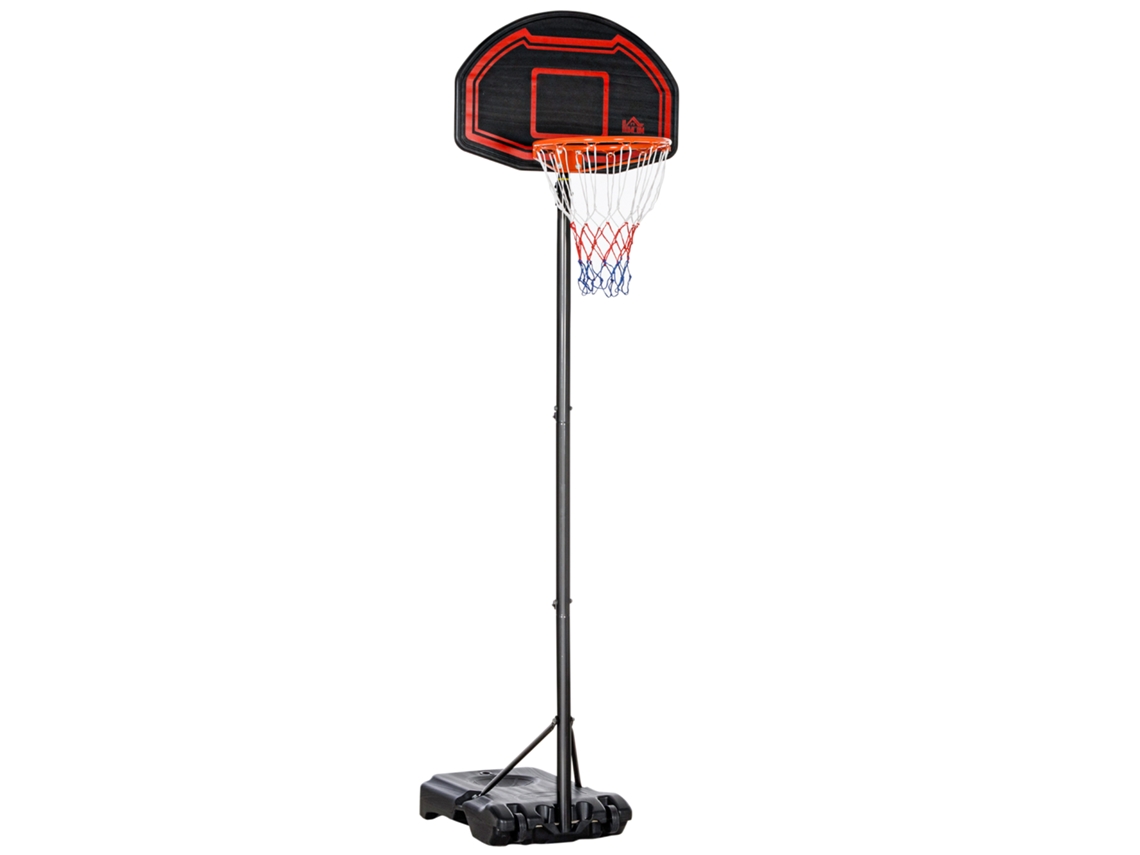 Cesta De Basquete Externa Ajustável 2,1 A 2,6m Com Base Lastreada E Rodas Para Transporte Fácil E Prático