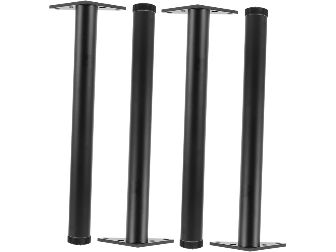 Conjunto De 4 Pés Alumínio Para Móveis, Ideais Para Mesa De Centro, Sofá Ou Cômoda Substituição Dos Pés De Metal Preto