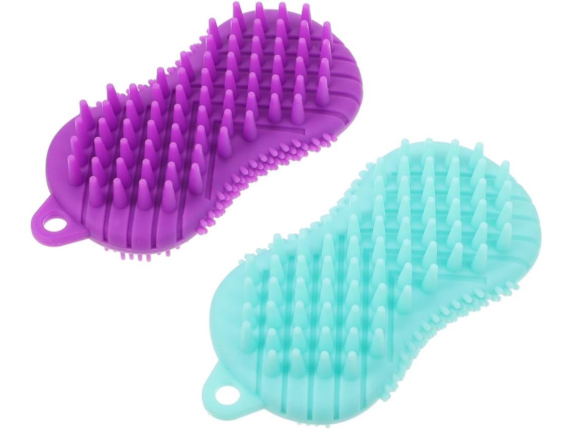 Conjunto De 2 Escovas Banho Silicone Gatuida, Escova De Limpeza E Massagem Corporal Com Design Ergonômico Fácil Limpar