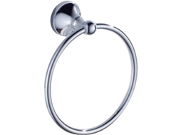 Porta-toalhas Antigo Preto E Branco Com Argola Para Toalha De Mão, Toalha De Banheiro.