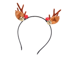 Tiara de Natal com Chifres de Rena e Flores para Festa Cosplay NEVEANCE