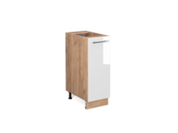 Móveis de cozinha Fame-Line, 30 cm sem bancada, Branco Alto Brilho, VICCO