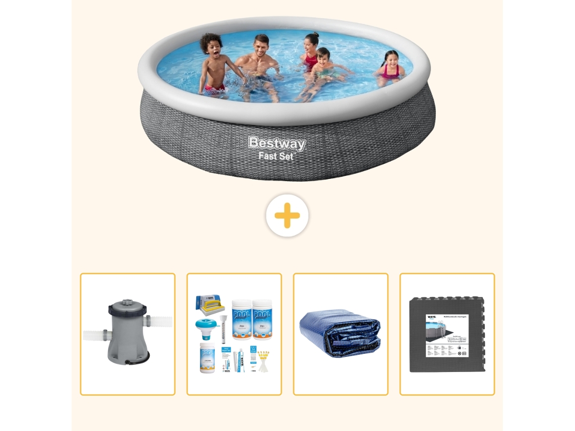 Bestway Piscina Bestway Fast Set Redonda - 366x76 Cm - 5-peças S233