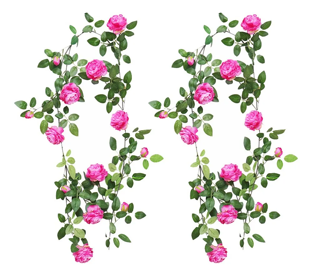Novas 2 Guirlandas Suspensas Em Formato De Flores Artificiaisvayotoy