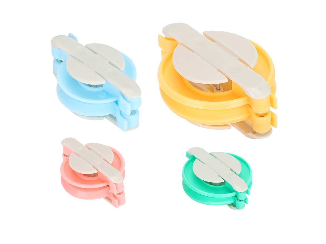 Conjunto de 4 Ferramentas de Plástico para Fazer Pompons, Incluindo Modelos para Artesanato, Tricô e Outros Trabalhos Manuais. AQUAFORGE
