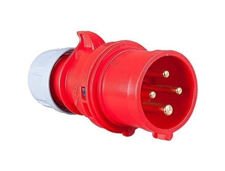 Plugue Macho Torcido 16A 4P 6H PCE 014-6 Vermelho Exterior Elétrico