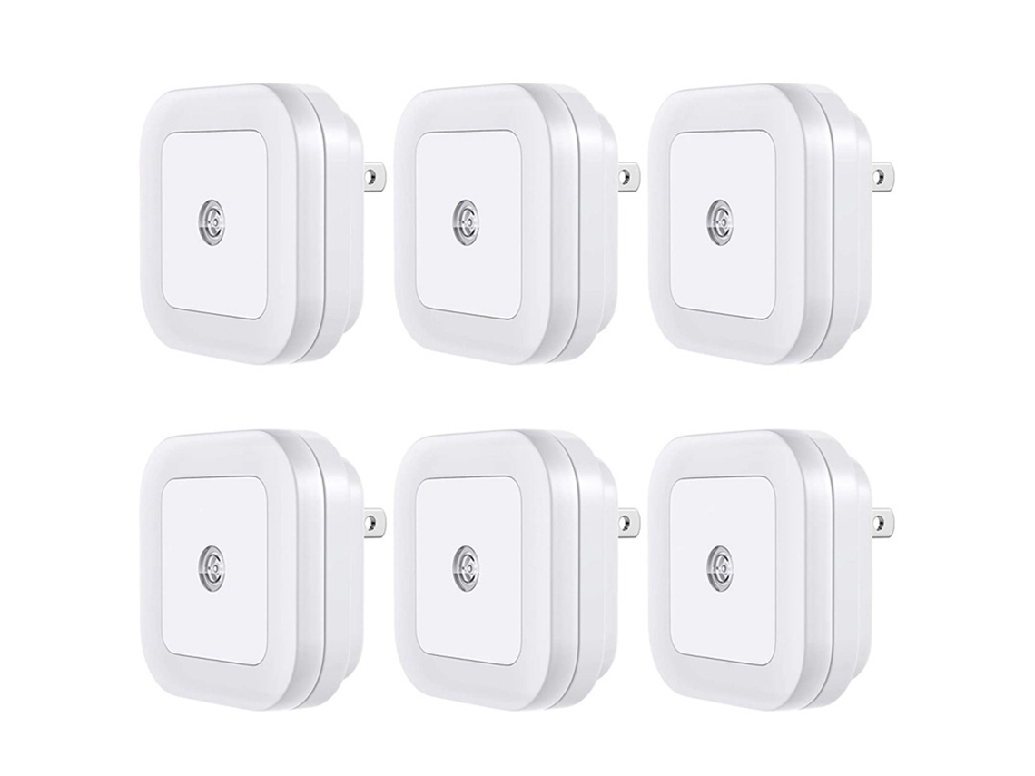 2026 6 Peças Lâmpada Noturna Quadrada Led Luz Branca Suave Controle de Luz para Quarto Corredor