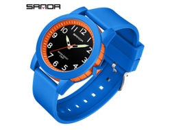 Relógio de Casal Simples, Fluorescente, À Prova D'água MDUG (Masculino azul escuro)