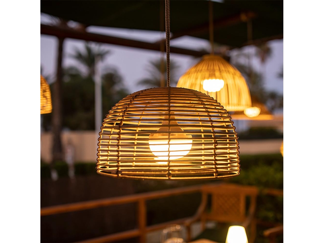 Candeeiro Suspenso LUMBOHXNW (35 cm - Castanho)