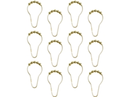 Conjunto De 24 Ganchos Ferro Dourado Para Cortina Chuveiro, Formato