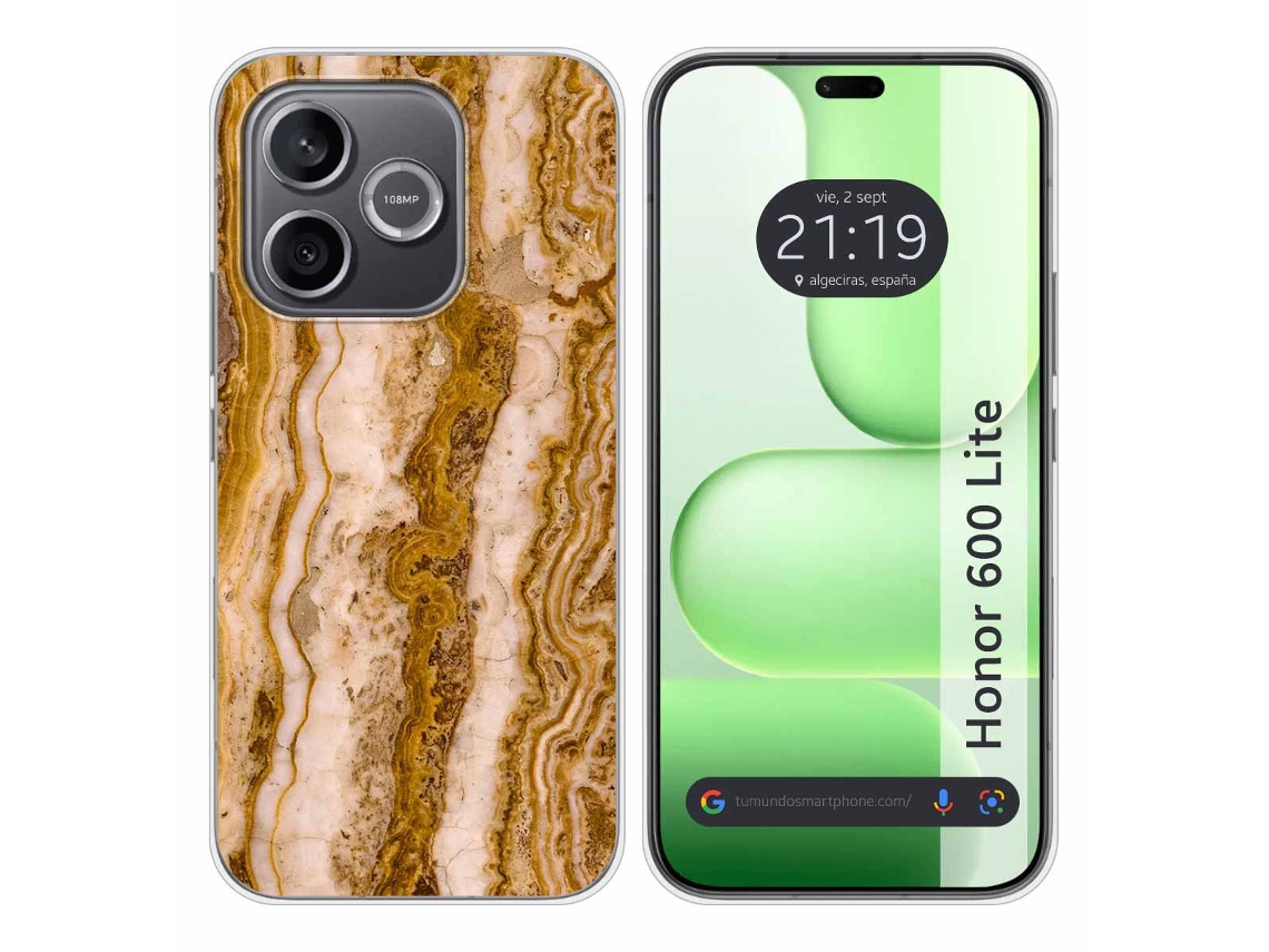 Capa Tumundosmartphone De Silicone Para Honor 600 Lite 5g Com Estampa De Mármore 10 Padrões