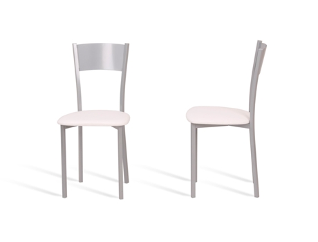 Cadeira de Cozinha PORTUS Baunilha (85x39x41 cm - Polipele - Branco - 2 Un)