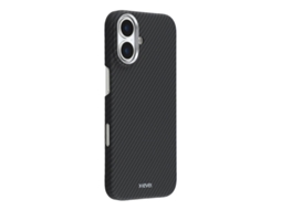 Capa X-level Para Iphone 17 Com Textura De Fibra De Carbono, Em Policarbonato Rígido Preto.
