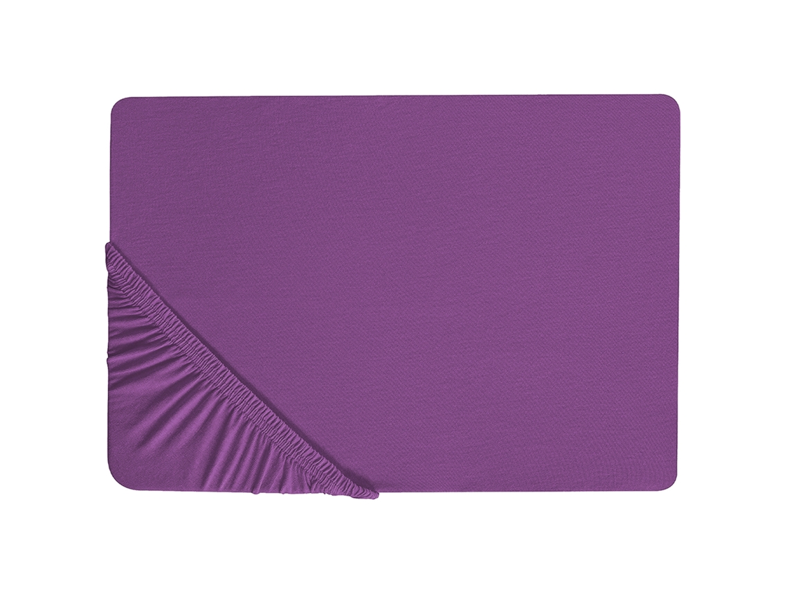 Sábana Beliani Janbu De Algodón Violeta 140x200x30
