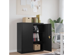 Vidaxl Arquivador 90x40x105 Cm Aço Preto