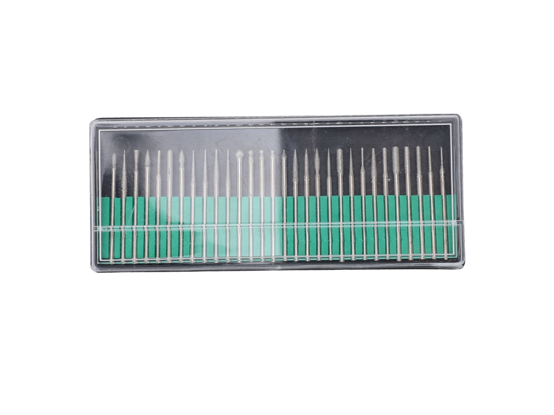 Conjunto de 30 Brocas Revestidas com Diamante para Polimento e Gravura