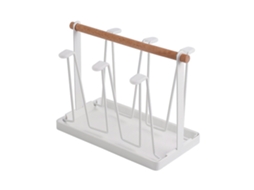 Suporte para Secar Xícaras de Ferro com Drenagem Eficaz Organizador de Cozinha Branco S/MARCA