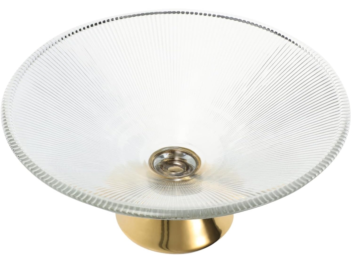 Fruteira De Vidro Transparente Com Suporte