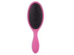2026-peine De Masaje Para Cabello Con Cerdas De Nailon Ovalado Antiestático Cepillo De Cuero Cabelludo Rosa