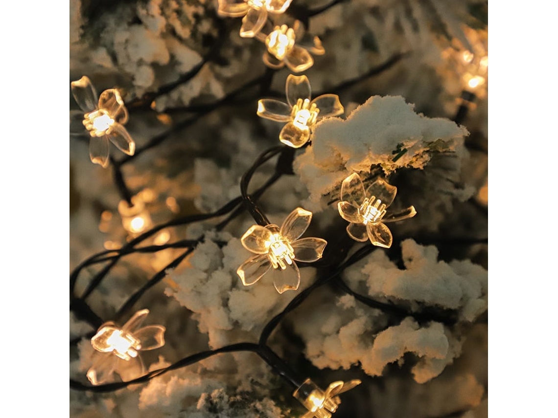 Kit com 30 Luminárias Solares em Forma de Flor 5m AQUAFORGE