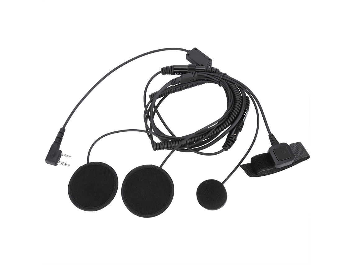 Capacete Moto Com Headset E Ptt Para Kenwood