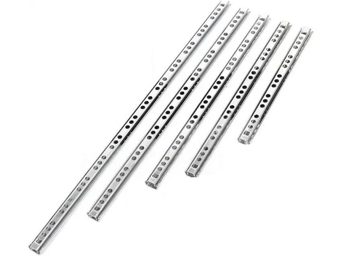 Escorredor De Pratos Enrolável, Duas Seções, Corrediças De Gaveta Com Rolamentos Esferas Aço, 17mm De Largura, Pacote