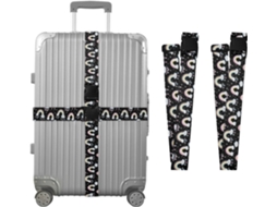 Conjunto De 2 Cintas Bagagem Com Estampa Nuvens Em Arco Íris Para Malas, Cintas De Viagem, Acessórios Para Cintos