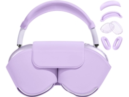 Capa de Silicone 4 em 1 para Airpods Max, com Bolsa de Armazenamento, Material de Couro Macioroxoczhhmart