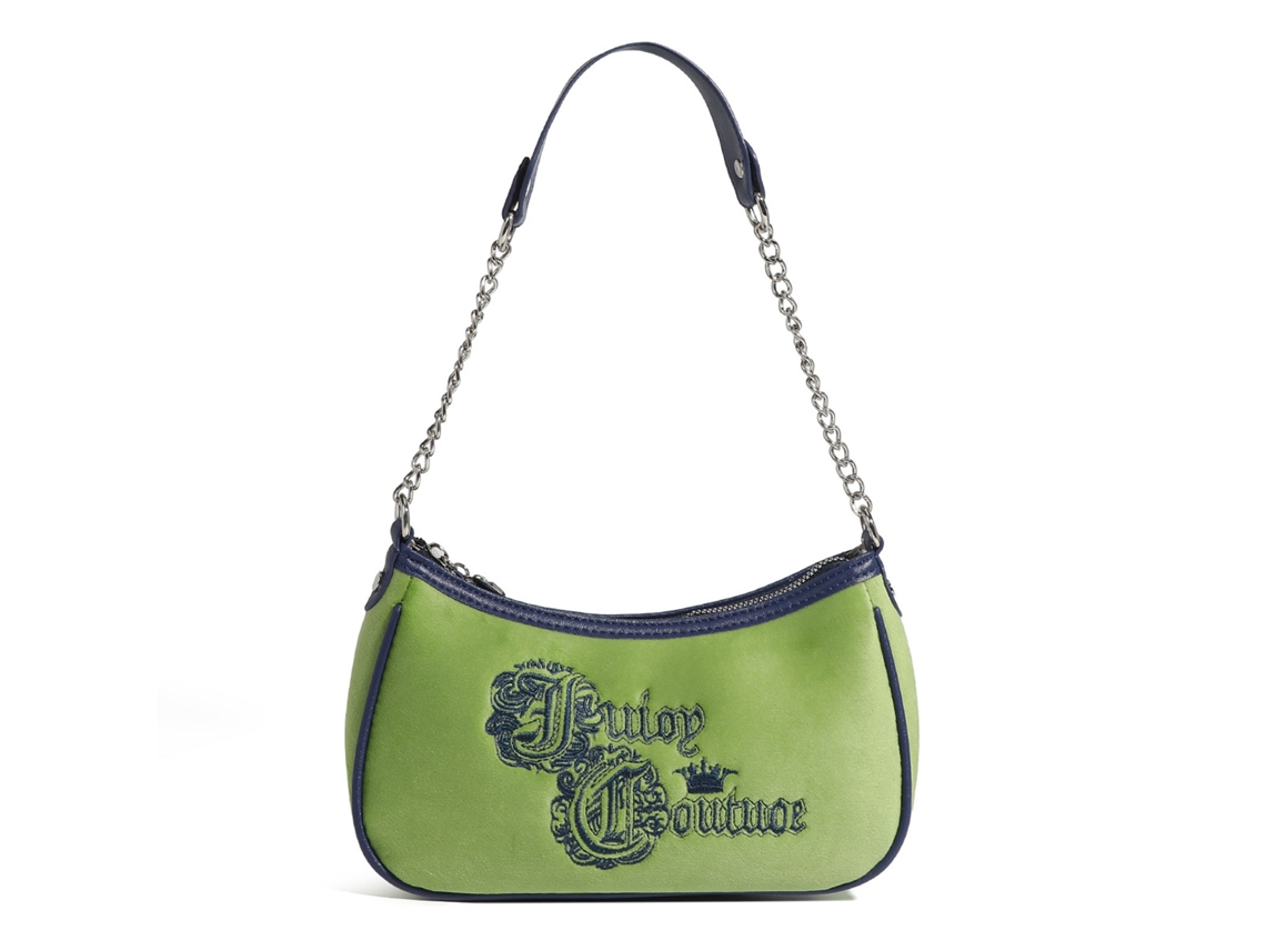Bolsa de Ombro Feminina Estilo Vintage Verde com Padrões de Bordado para Uso Diário