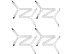 Conjunto de 4 Prendedores Lençol com Clipes Antiderrapantes. Elásticos Ajustáveis para Lençóis, CHABERLU