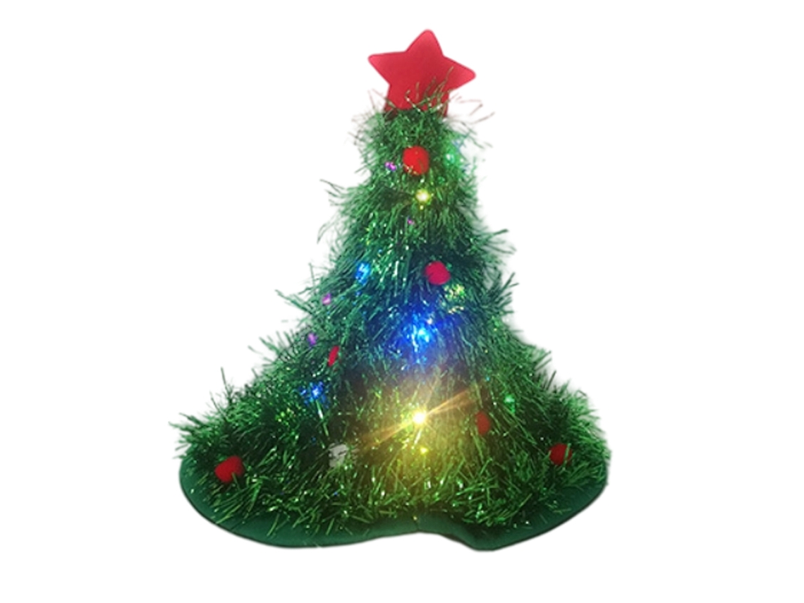 Chapéu de árvore de Natal luminoso com estrela para festas e decoração infantil e adulta LAXISCREED