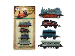 Primerox conjunto de Brinquedo de Trem a Vapor Retro Simulação Pull Back para Crianças Presente