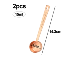 Conjunto de 2 Colheres Medidoras de Café em Aço Inoxidável 15Ml RNEMITERY