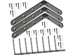 Conjunto De 10 Suportes Angulares Para Fixação De Prateleiras, Camas, Armários E Outros Móveis.