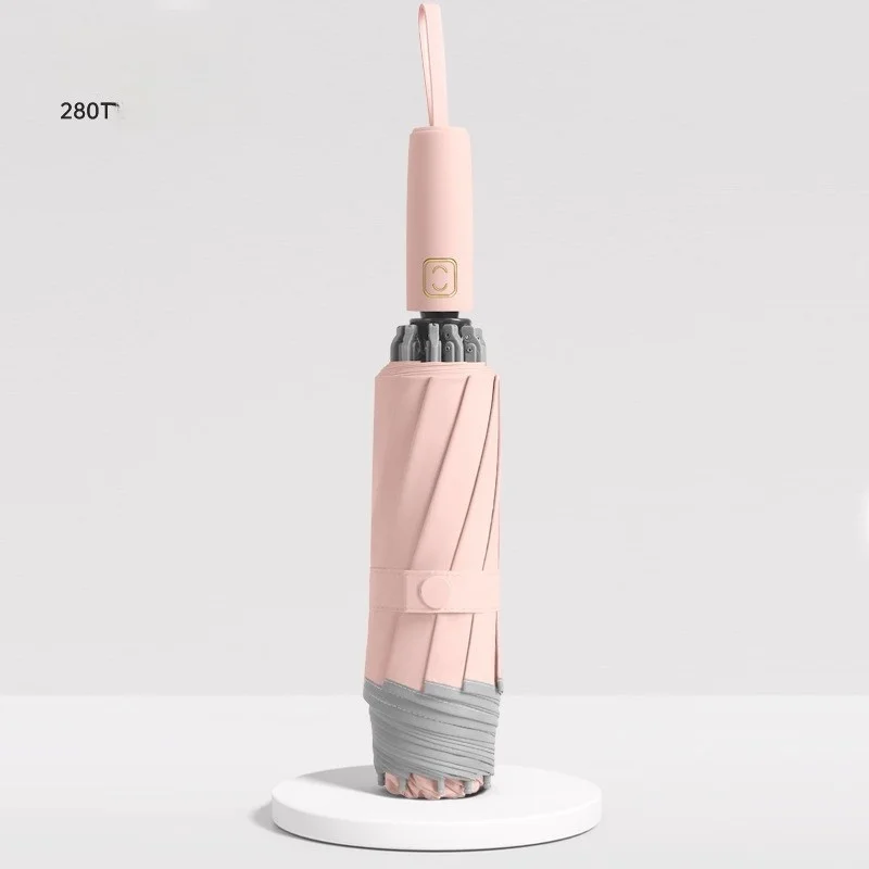 Guarda chuva Reversível Automático, Borda de Silicone, Tecido 280t, Guarda chuva de Negócios de Alta Qualidade. MDUG (rosa 10k)